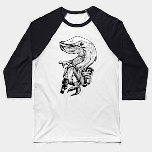 Scooter Whale Baseball T-Shirt